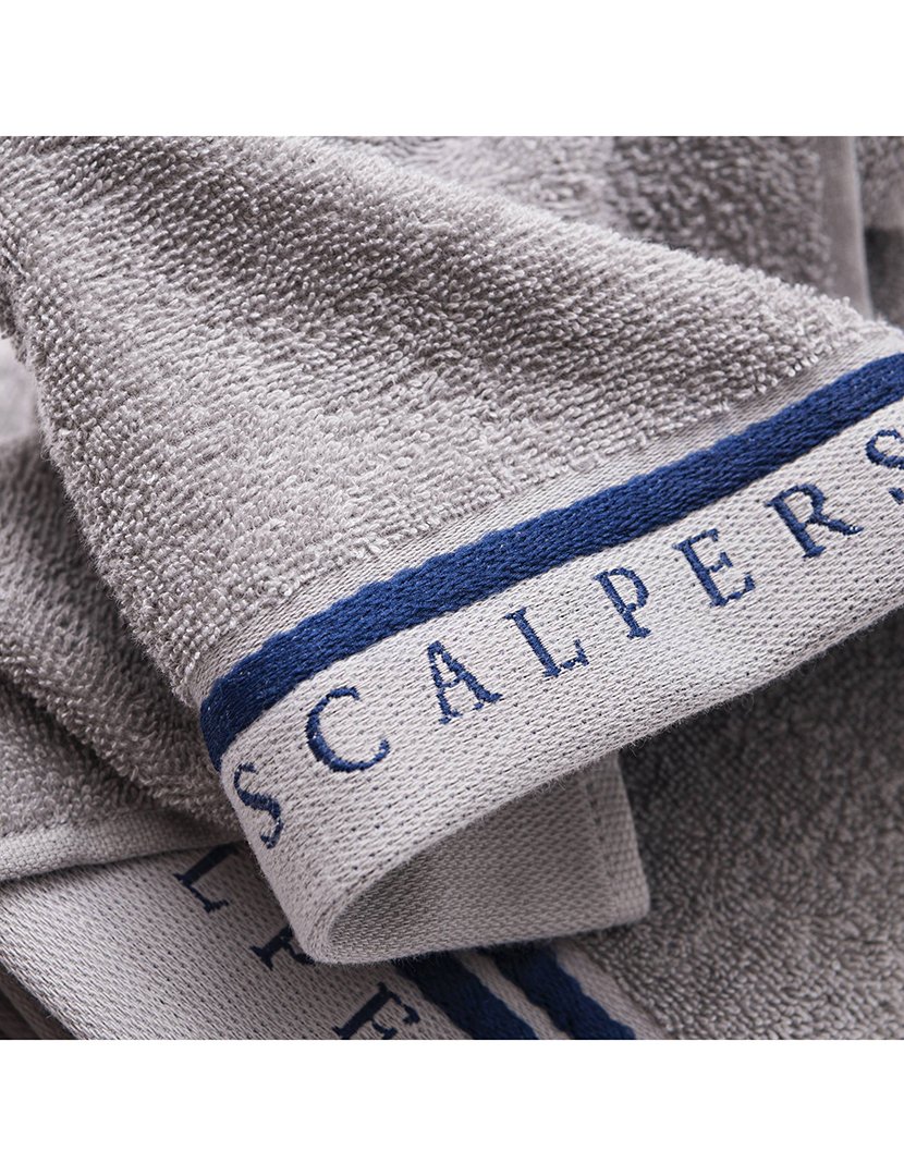 Conjunto de toalhas de banho (30x50cm + 50x90cm + 70x140cm) Cinzento/Azul