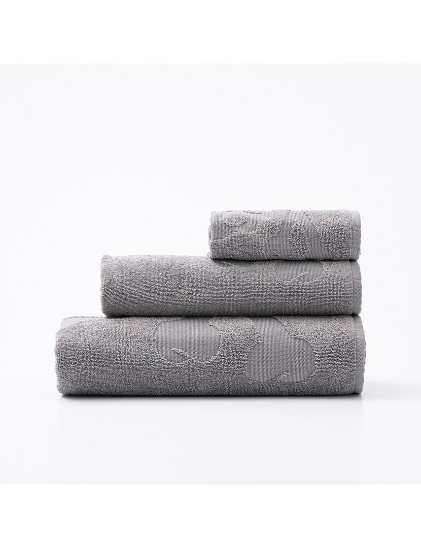Conjunto de toalhas de banho caveira (30x50cm + 50x90cm + 70x140cm) Cinzento