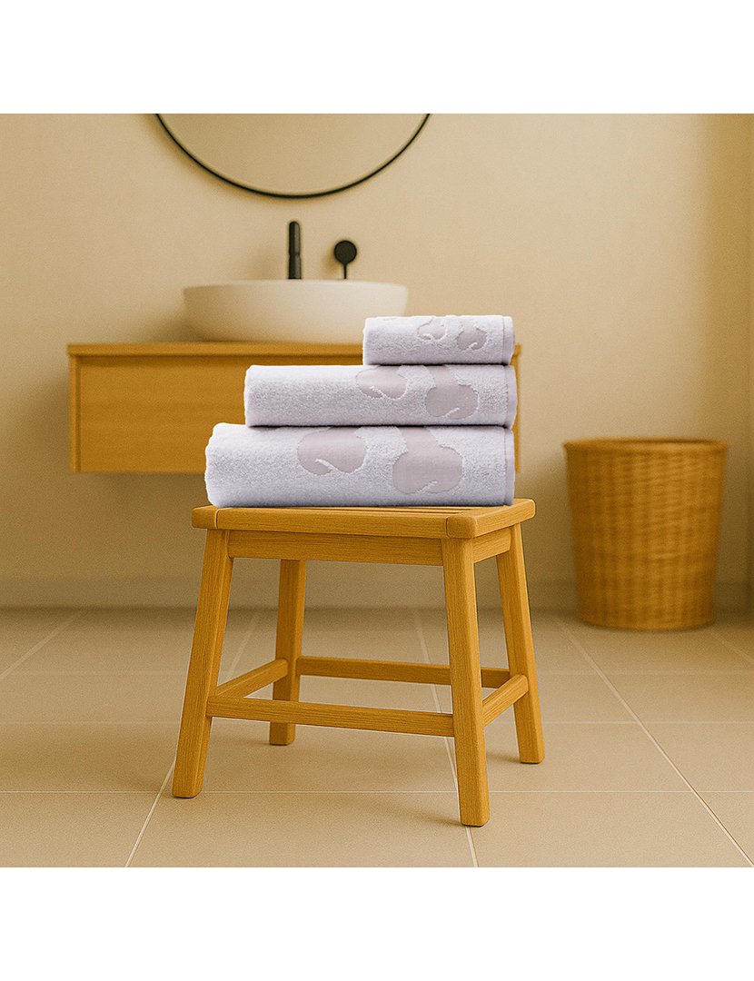 Conjunto de toalhas de banho caveira (30x50cm + 50x90cm + 70x140cm) Branco