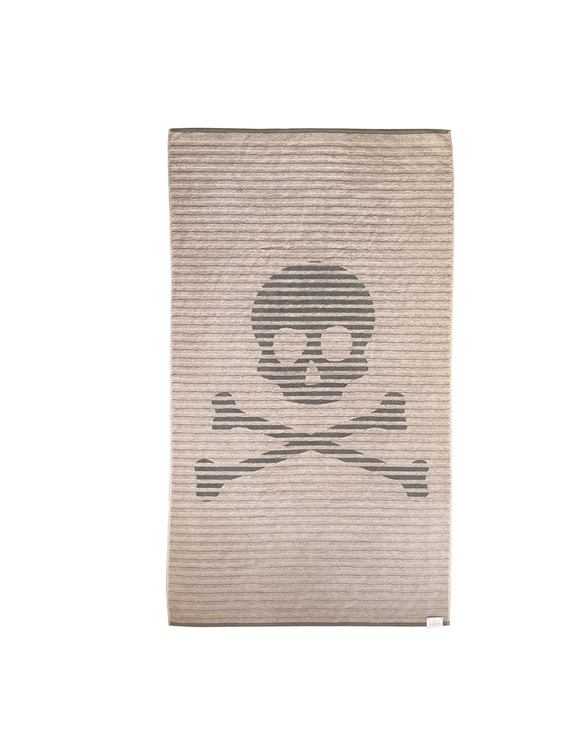 Toalha de Praia 90x180 cm Riscas Bege