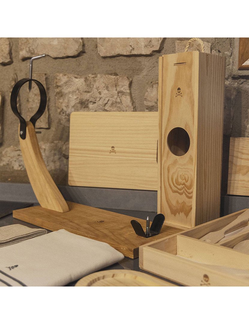 Caixa-Presente Madeira Garrafa Vinho 37cm