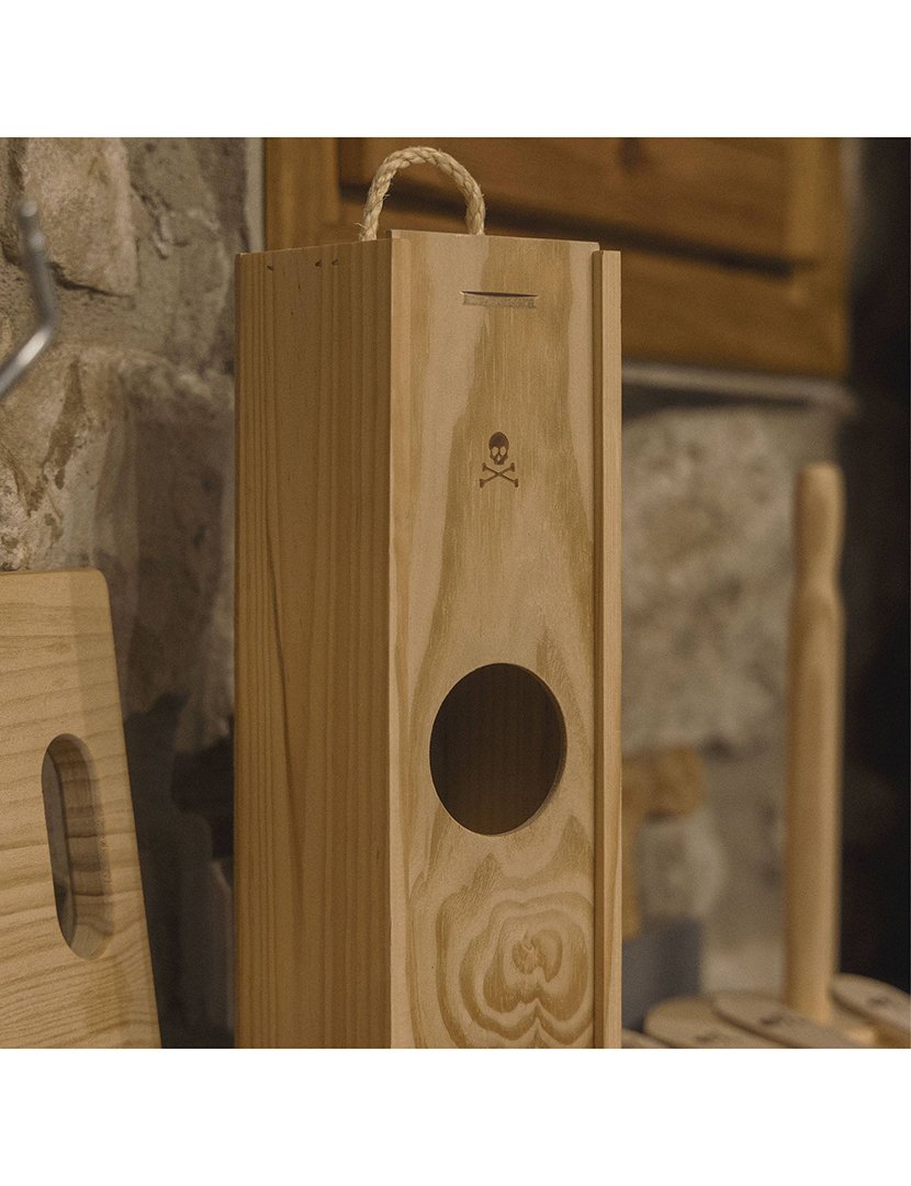 Caixa-Presente Madeira Garrafa Vinho 37cm