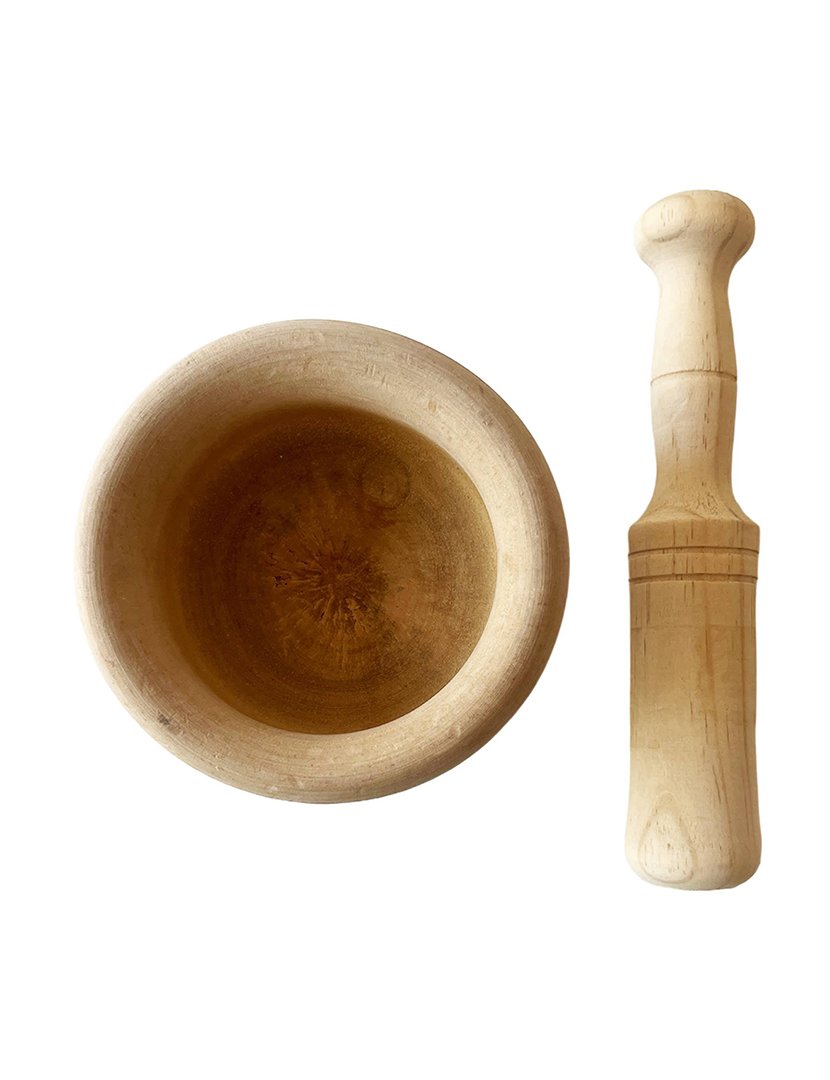 Pilão e Almofariz em Madeira ø8,5cm