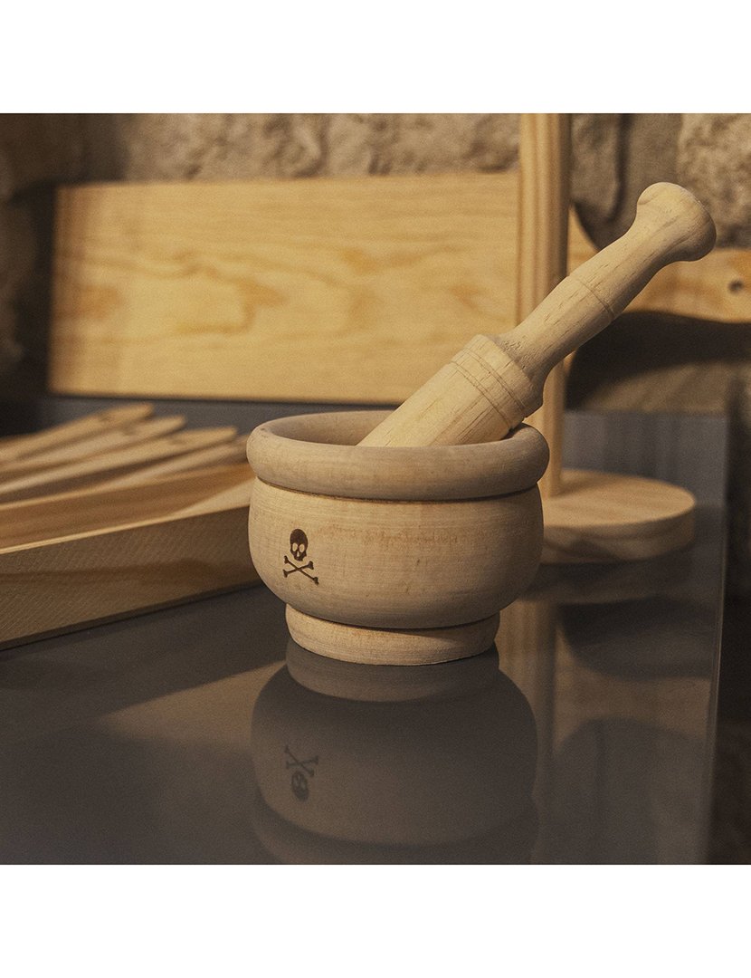 Pilão e Almofariz em Madeira ø8,5cm