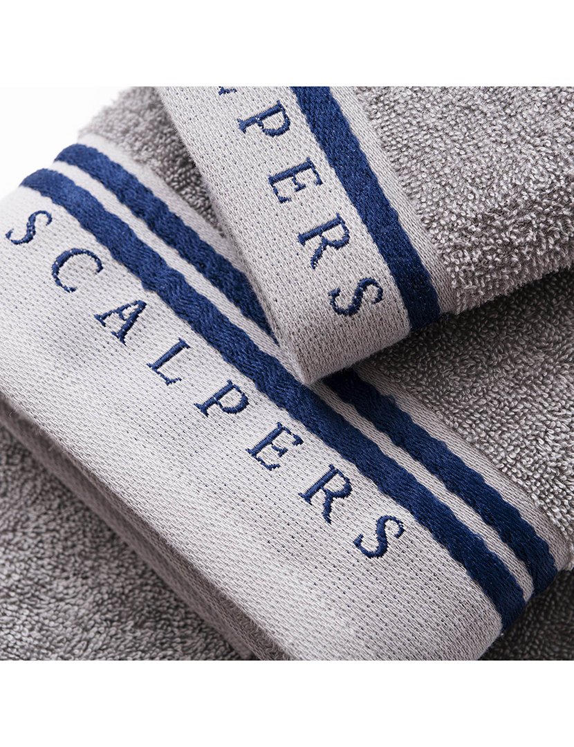 Conjunto de Toalhas de Banho Cinzento/Azul