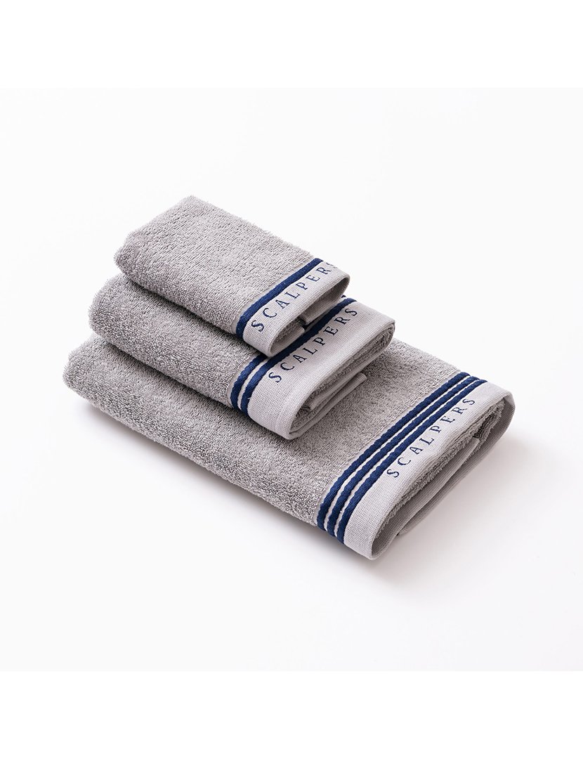 Conjunto de Toalhas de Banho Cinzento/Azul