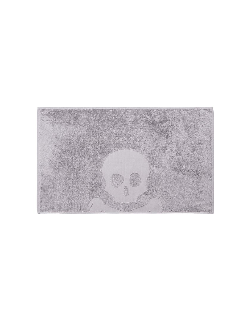 Tapete de Banho Antiderrapante Caveira 50x80 cm Cinzento