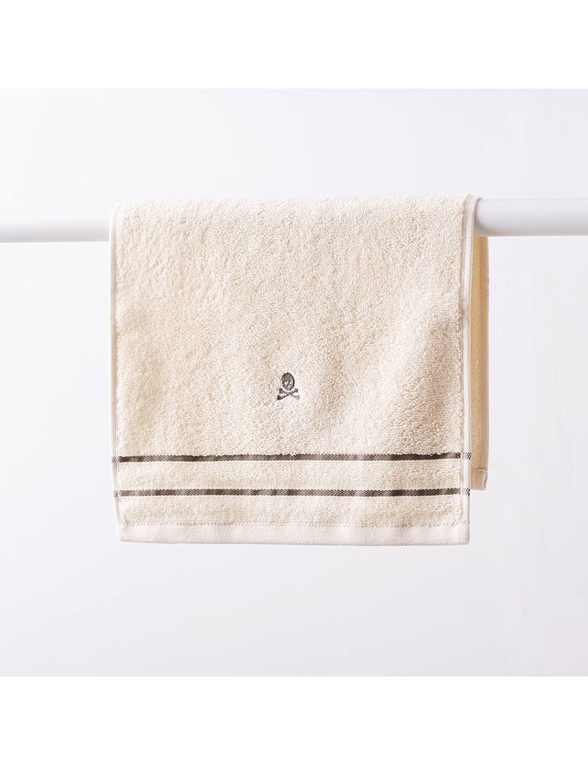 Toalha de Banho Bege Riscas Castanho 90x150 cm 