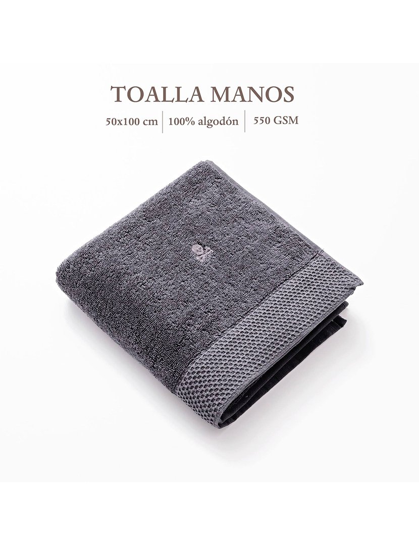 Toalha de Mãos Nidus 50x100 Cinzento