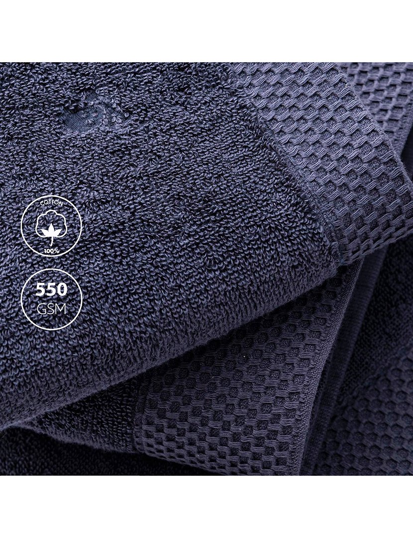 Toalha de Mãos Nidus 50x100 cm Azul Marinho