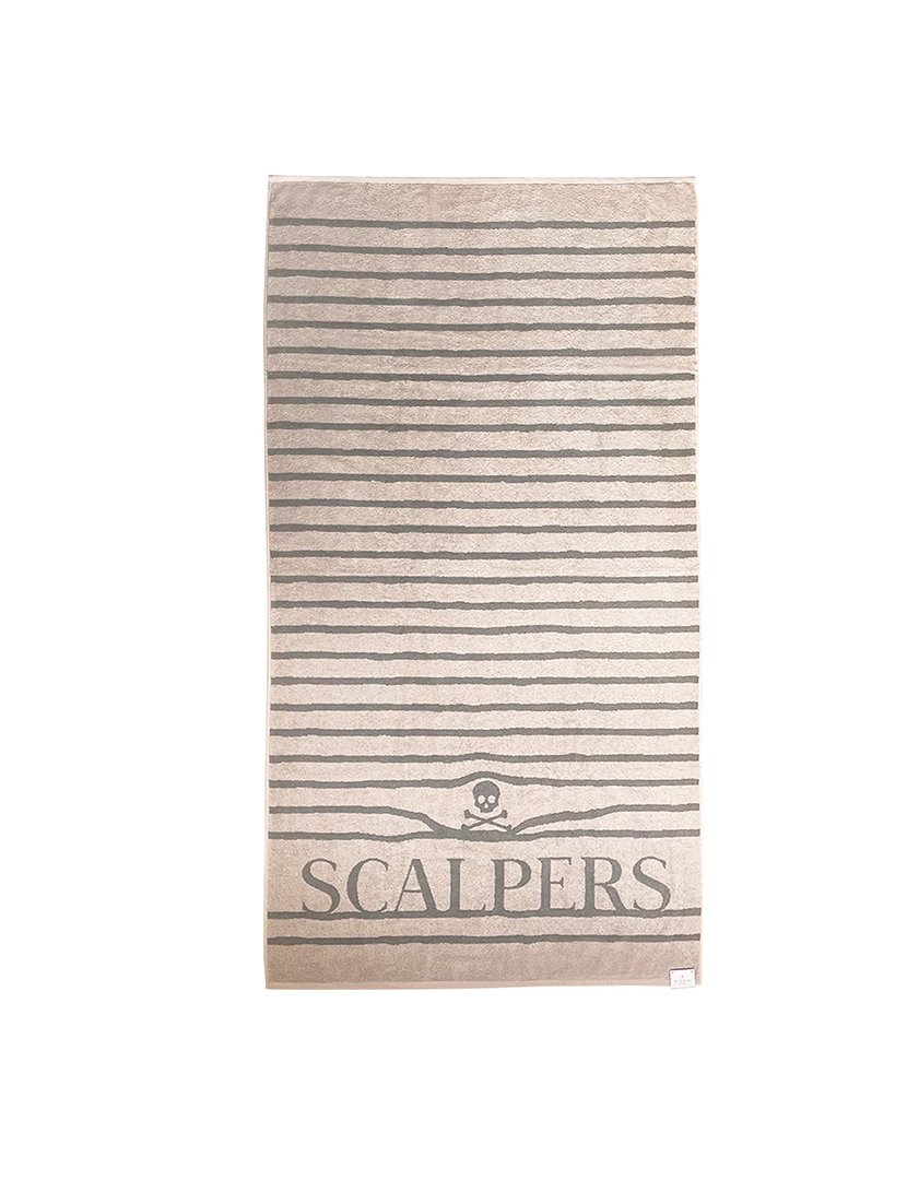 Toalha de Praia 90x180 cm Riscas Bege
