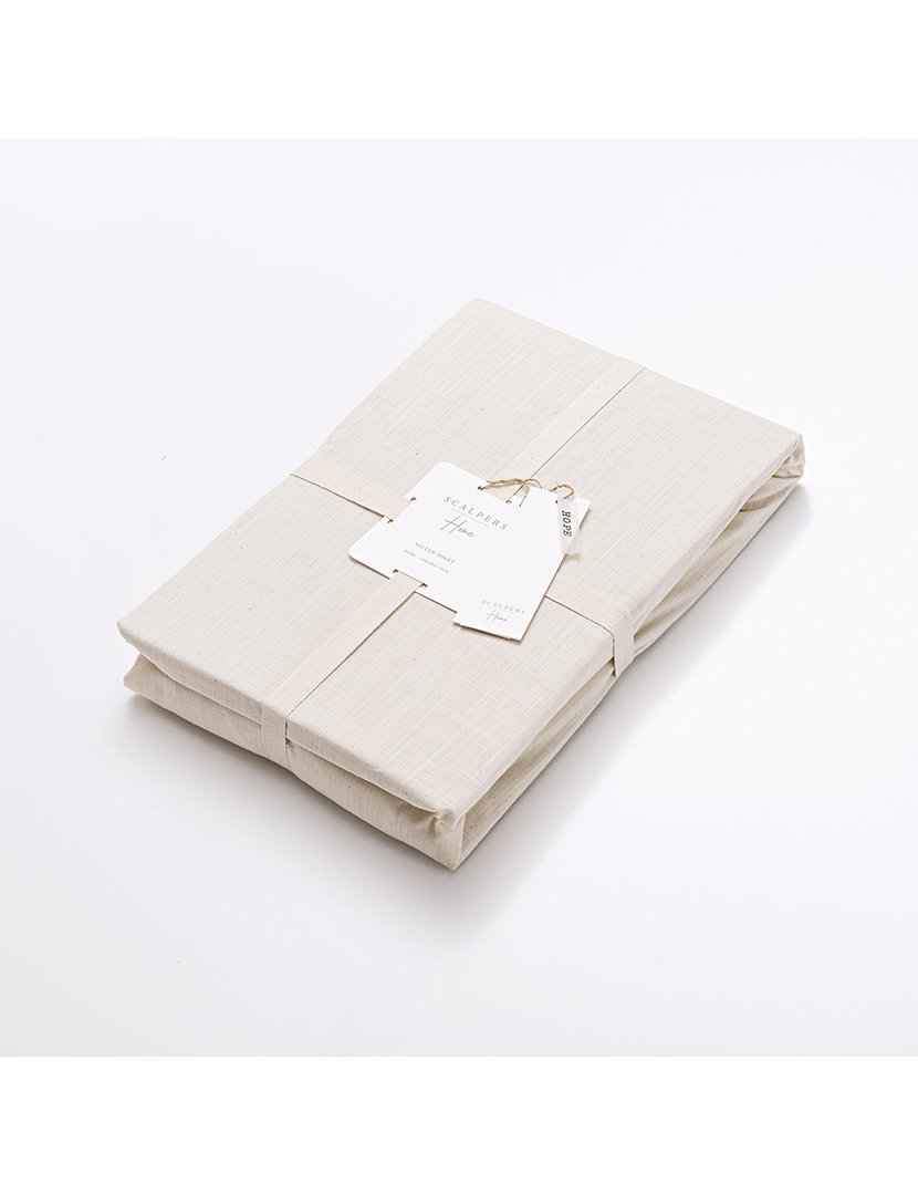 Lençol de Baixo com Elástico ocre 180x200+30 cm cru