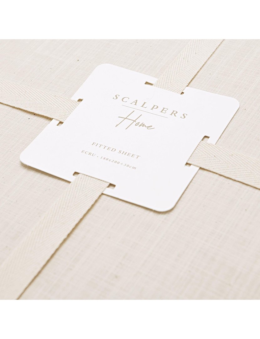 Lençol de Baixo com Elástico ocre 180x200+30 cm cru