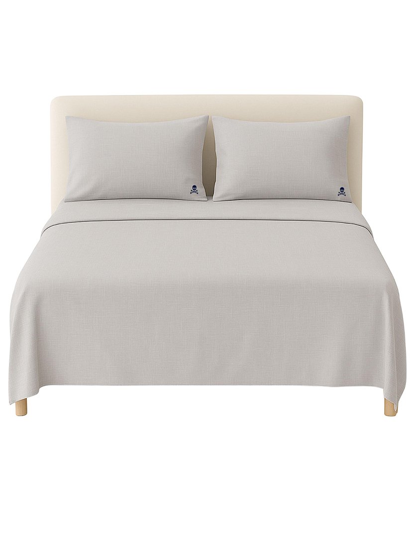 Jogo de Lençóis Cinzento 240x280 cm 