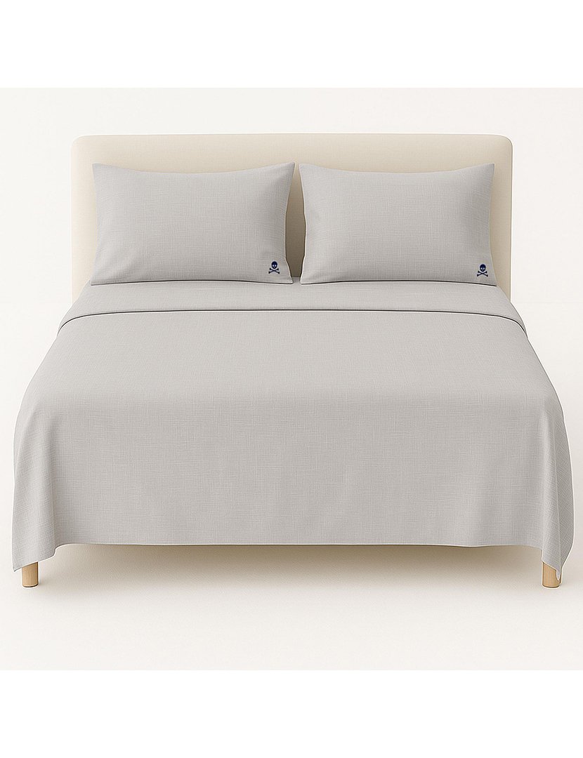 Jogo de Lençóis Cinzento 240x280 cm 