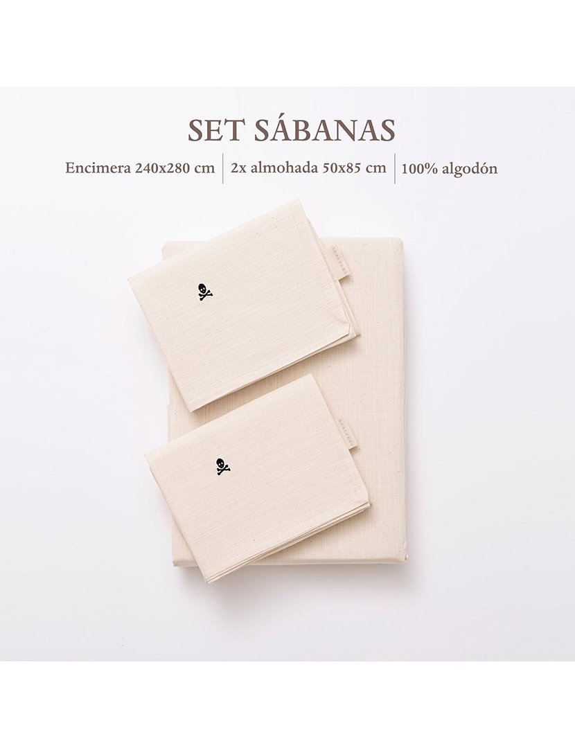 Jogo de Lençóis Ocre 240x280 cm 