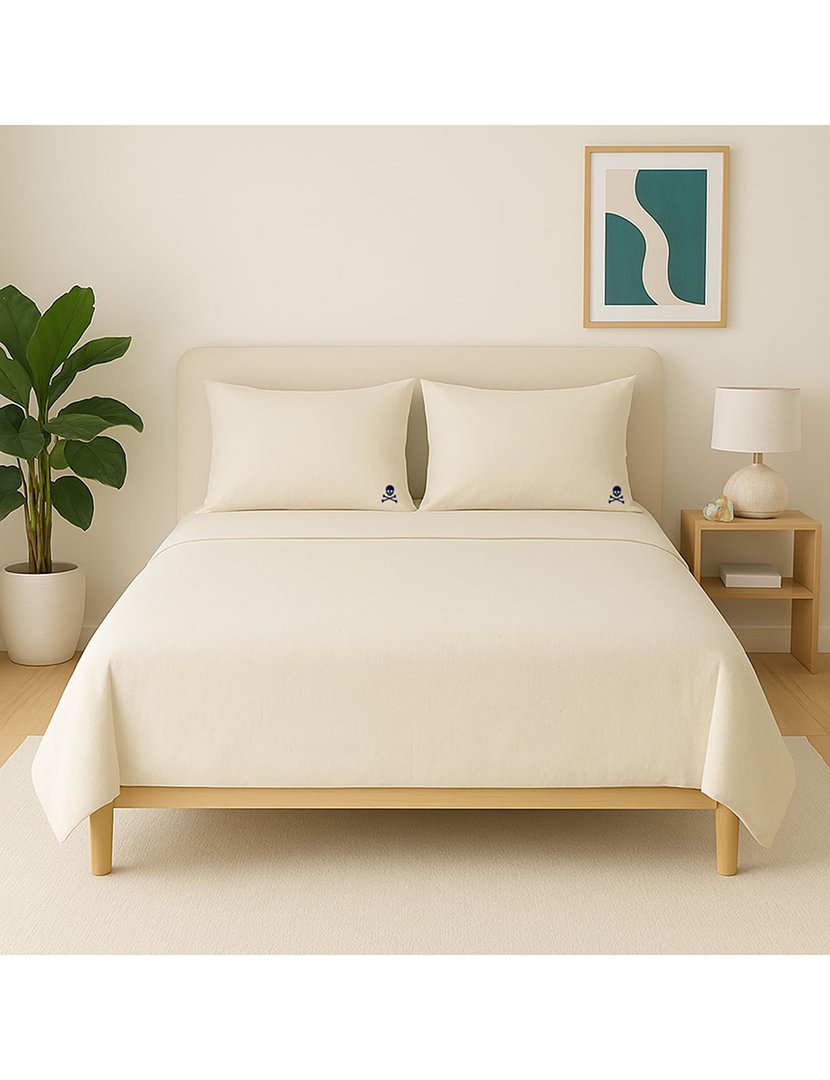 Jogo de Lençóis Ocre 240x280 cm 