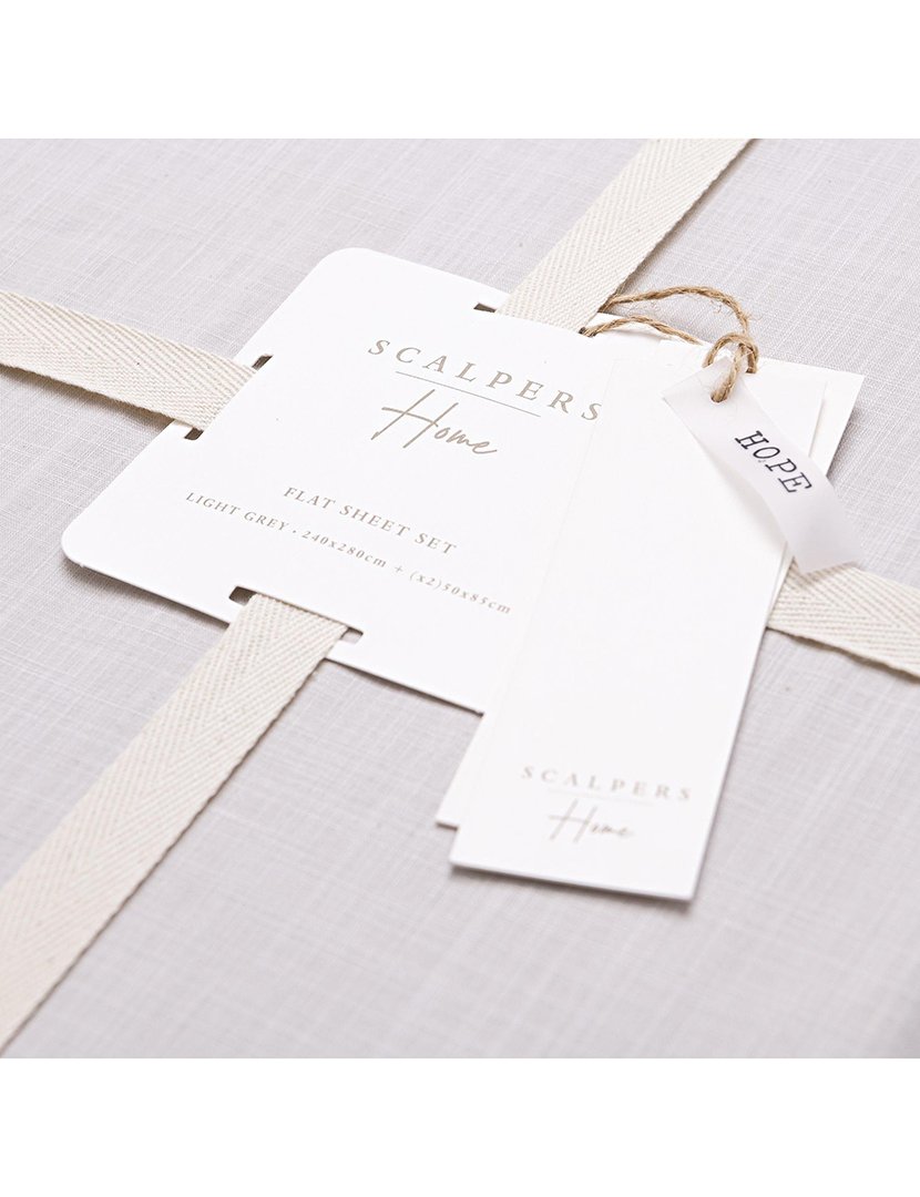 Jogo de Lençóis Cinzento 270x280 cm 