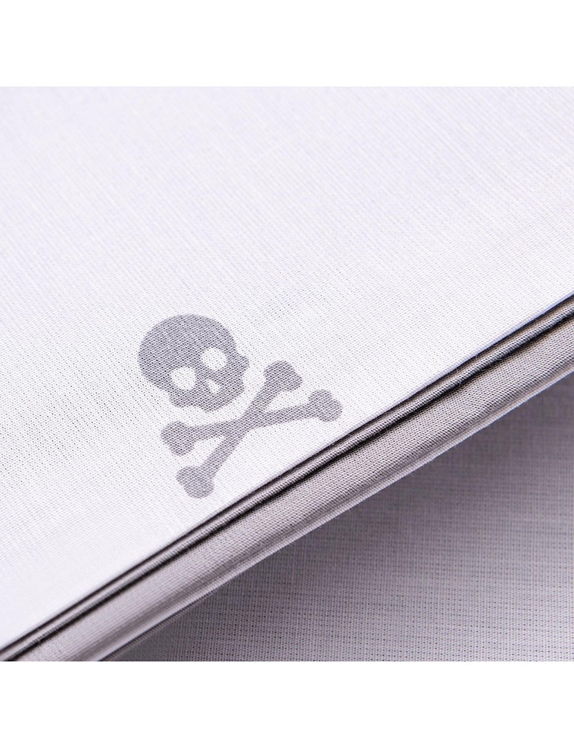 Conjunto Cama 260x240 cm - capa de edredon + 2 fronhas Caveiras Cinzento