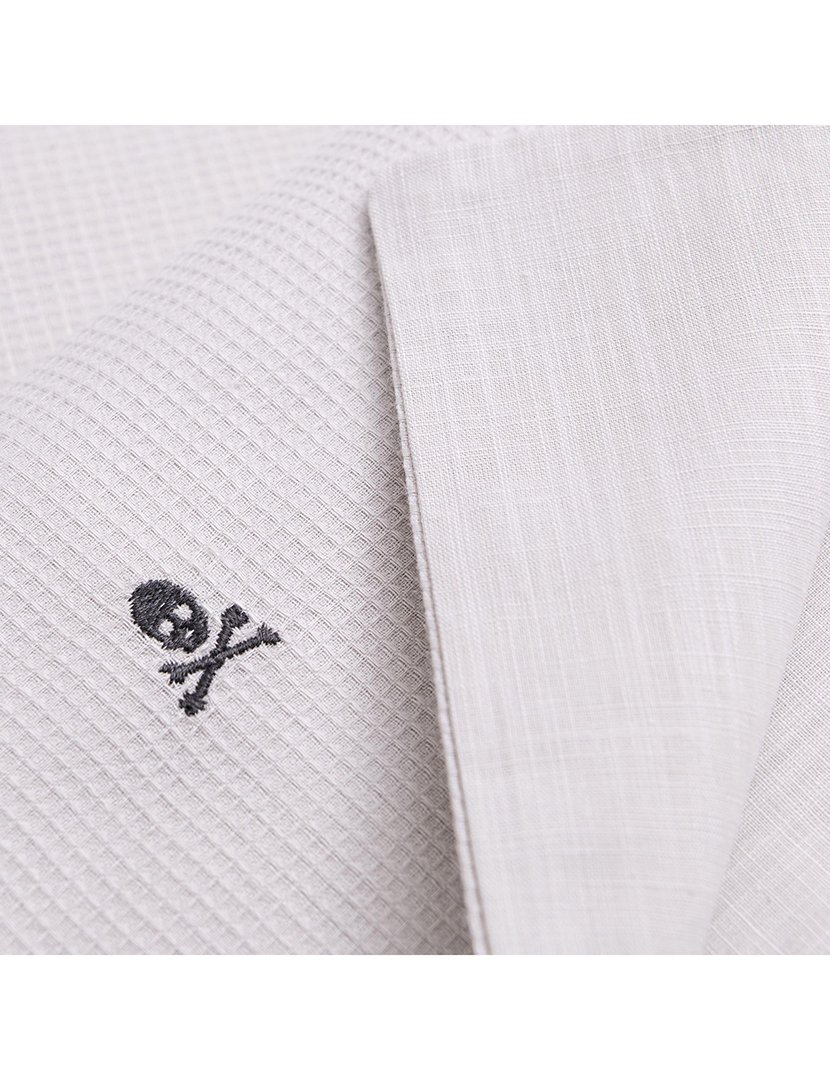 Conjunto Cama Waffle 260x240 cm - capa de edredon + 2 fronhas Cinzento