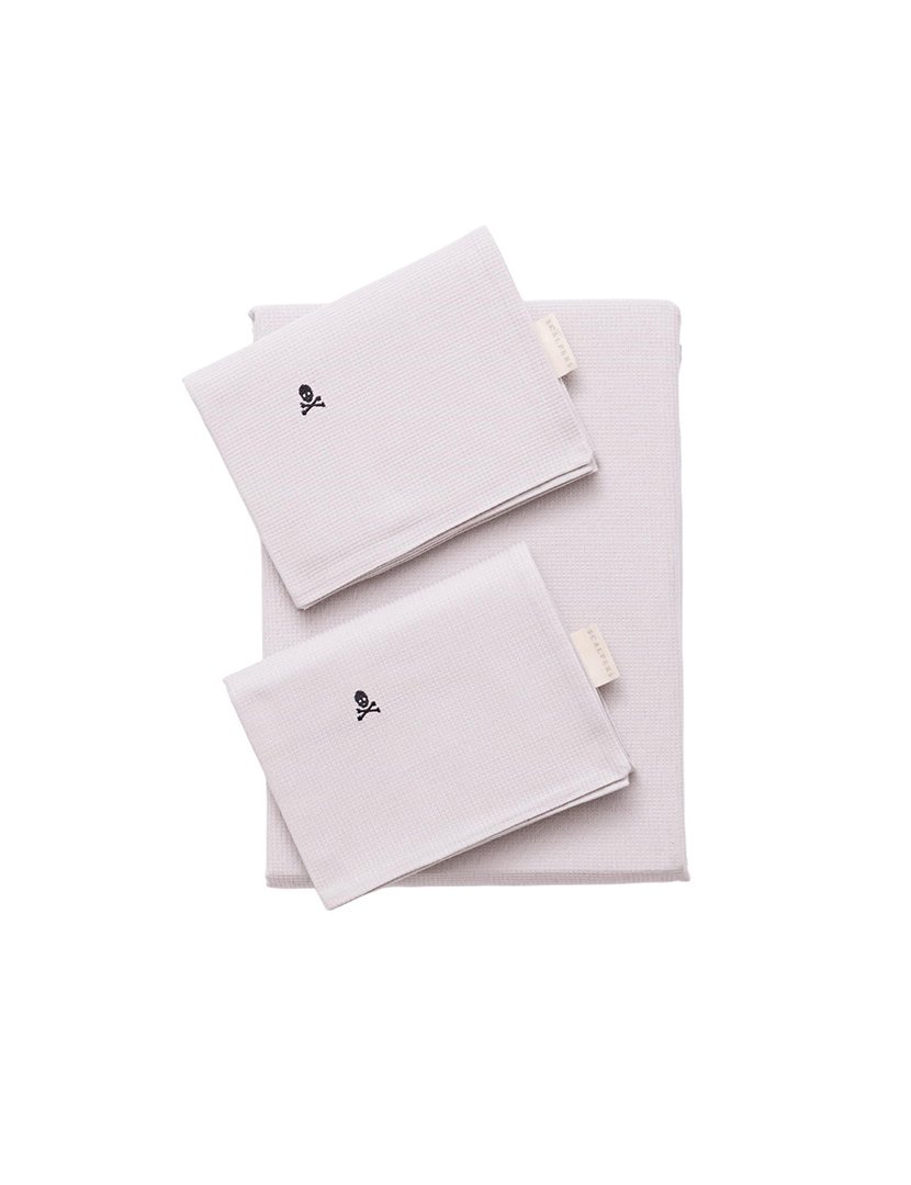 Conjunto Cama Waffle 260x240 cm - capa de edredon + 2 fronhas Cinzento