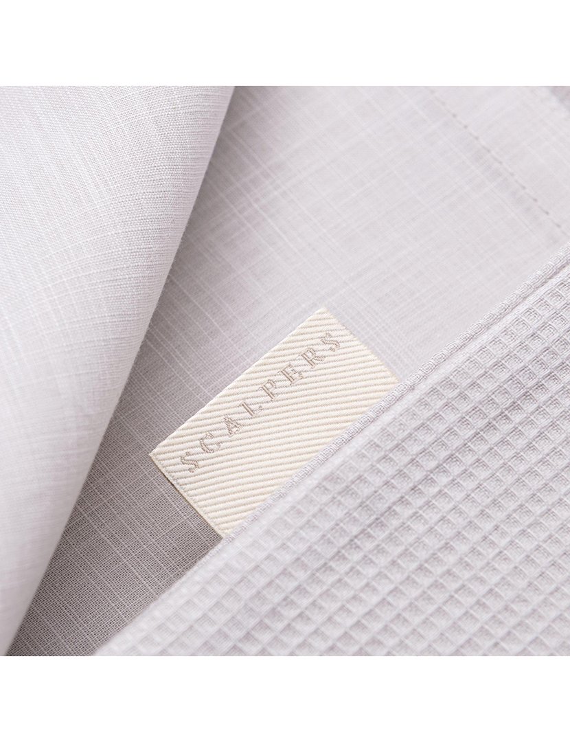 Conjunto Cama Waffle 260x240 cm - capa de edredon + 2 fronhas Cinzento