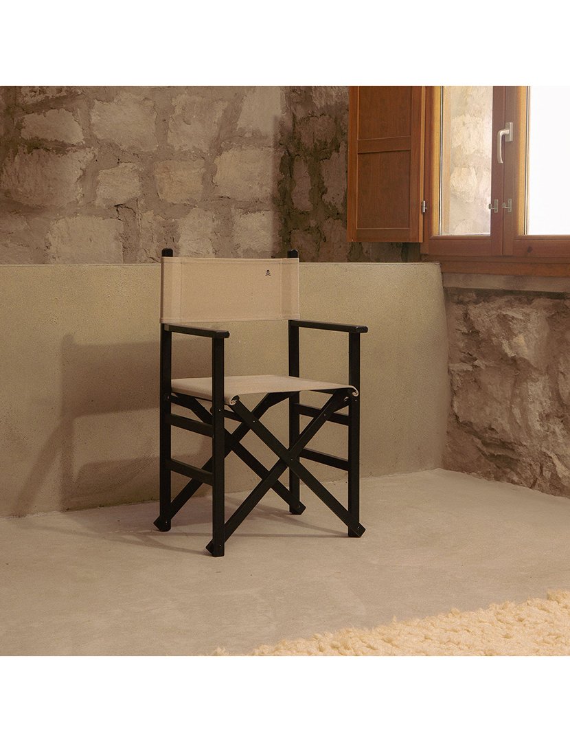 Cadeira Realizador Bege/Wengué