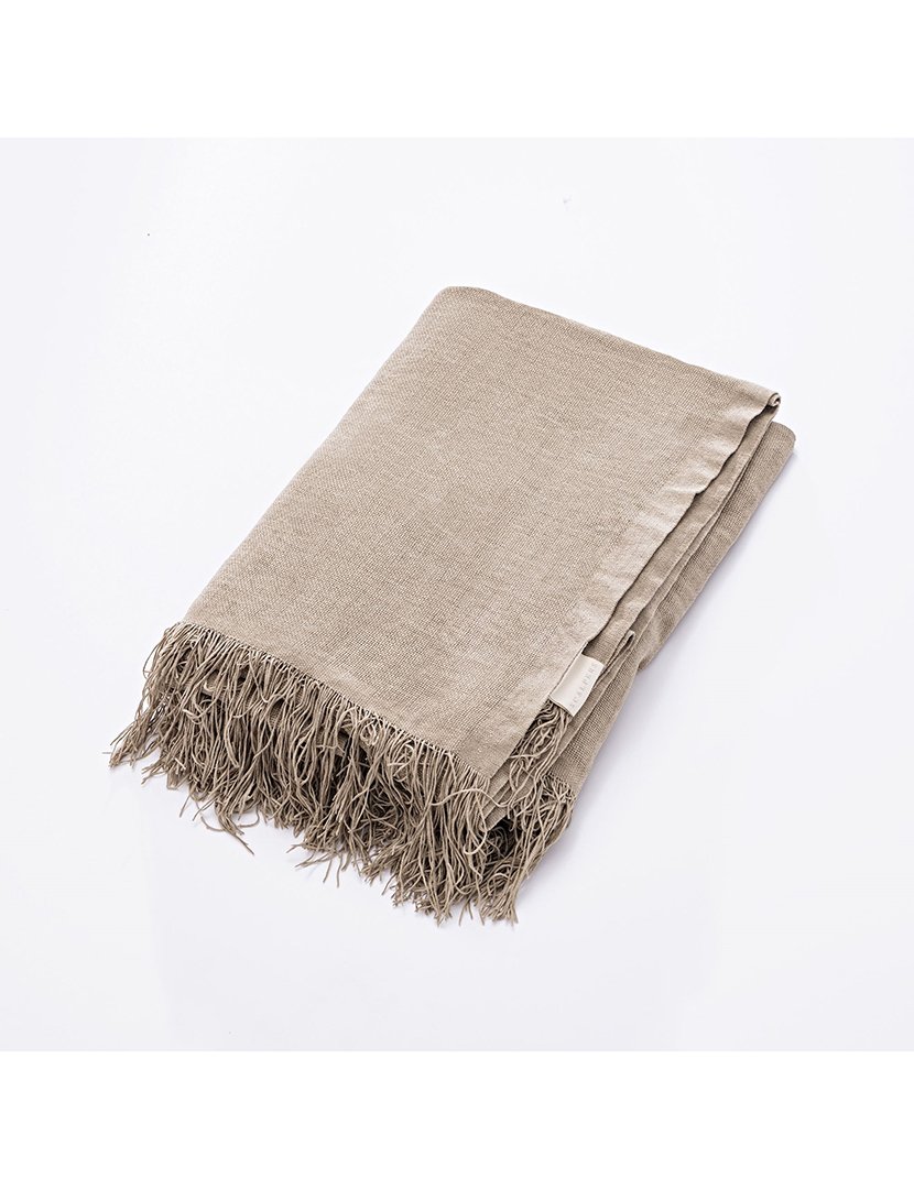 Manta de chenille 140x190 cm Castanho