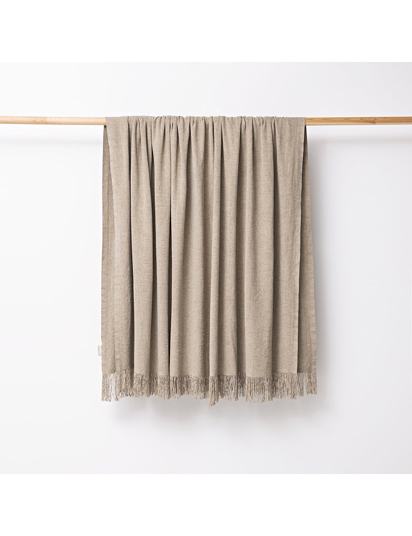 Manta de chenille 140x190 cm Castanho