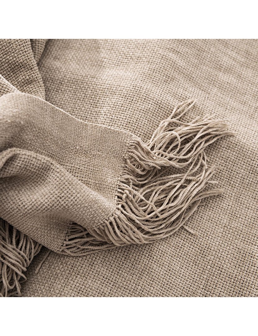 Manta de chenille 140x190 cm Castanho