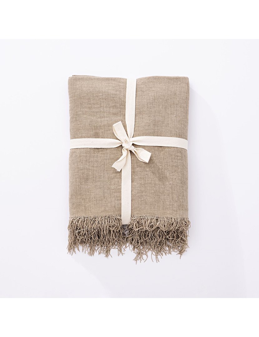 Manta de chenille 140x190 cm Castanho