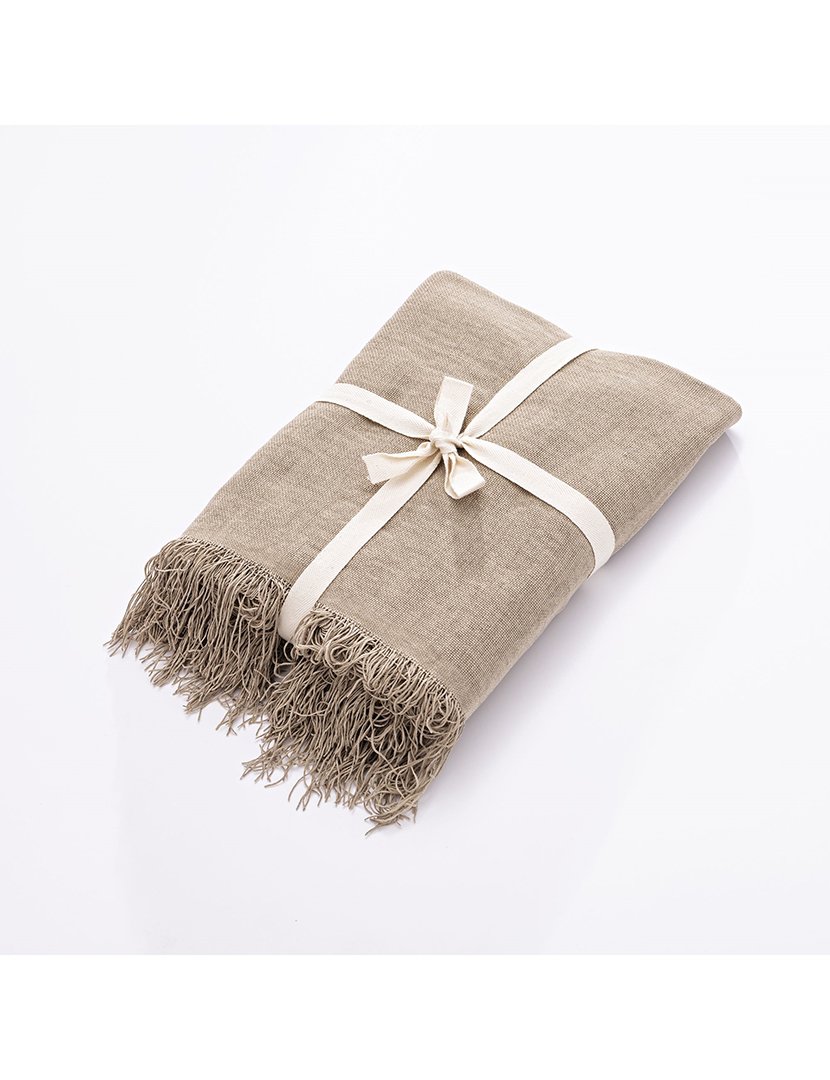 Manta de chenille 140x190 cm Castanho