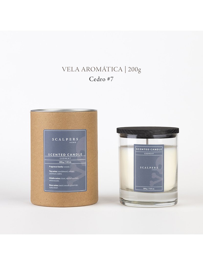 Vela aromática cedro 200g