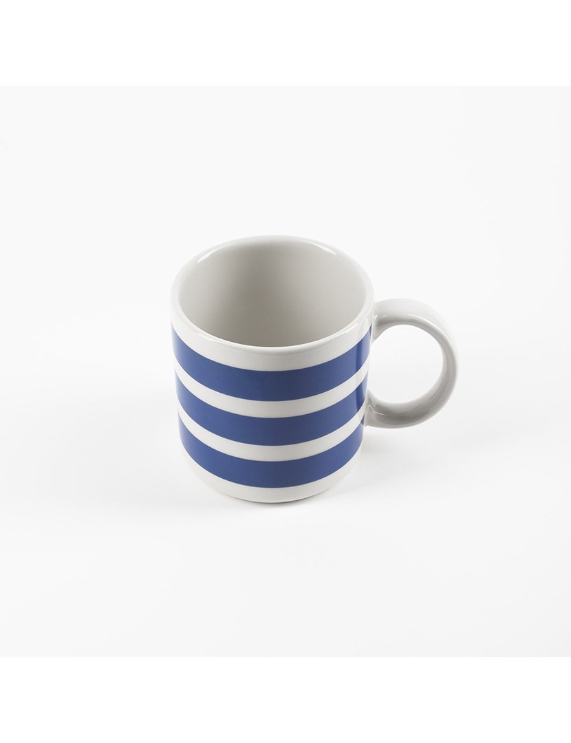 Conjunto 4 canecas listradas 36cl azul