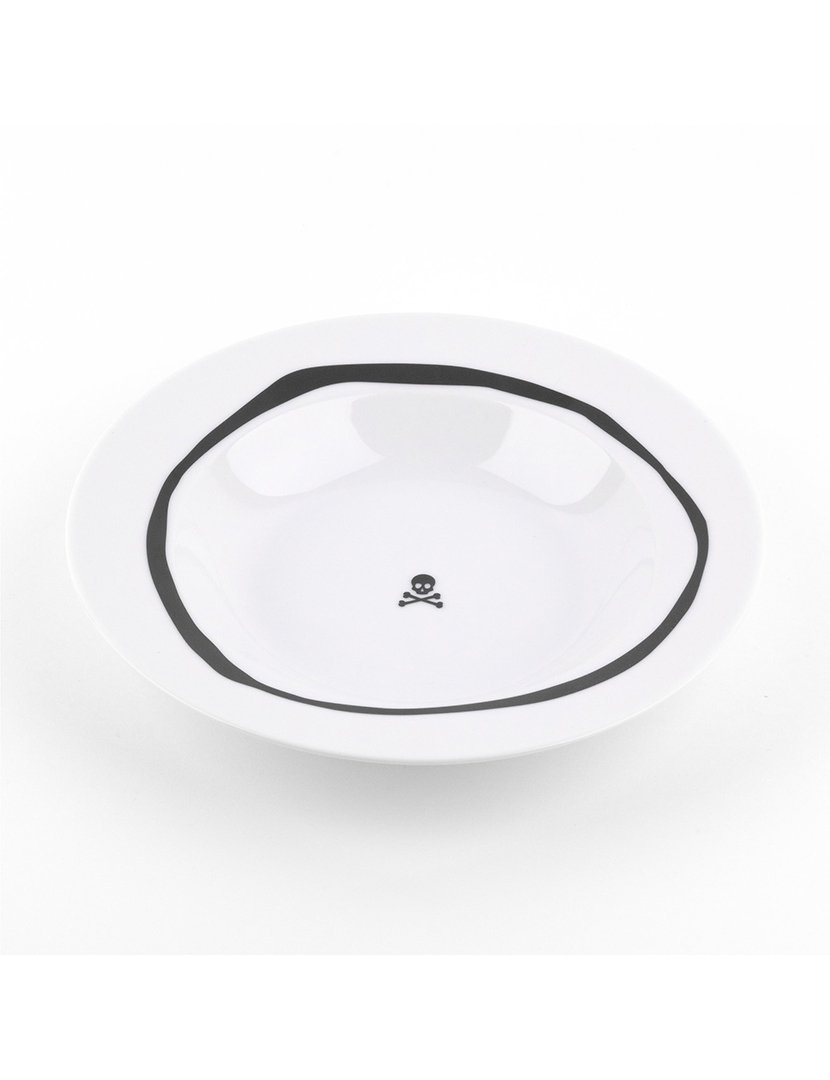 Conjunto Loiça Porcelana 12 peças Preto e Branco 