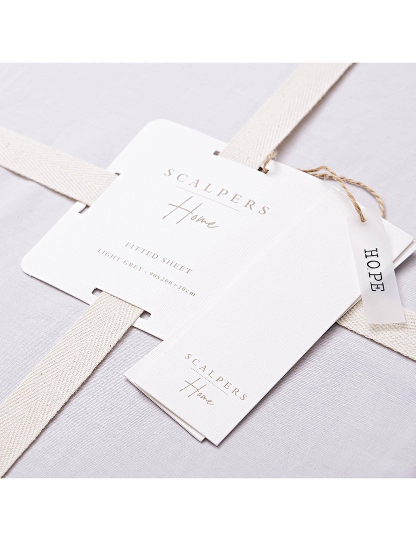 Lençol de Baixo com Elástico 90x200+30 cm Cinzento Claro