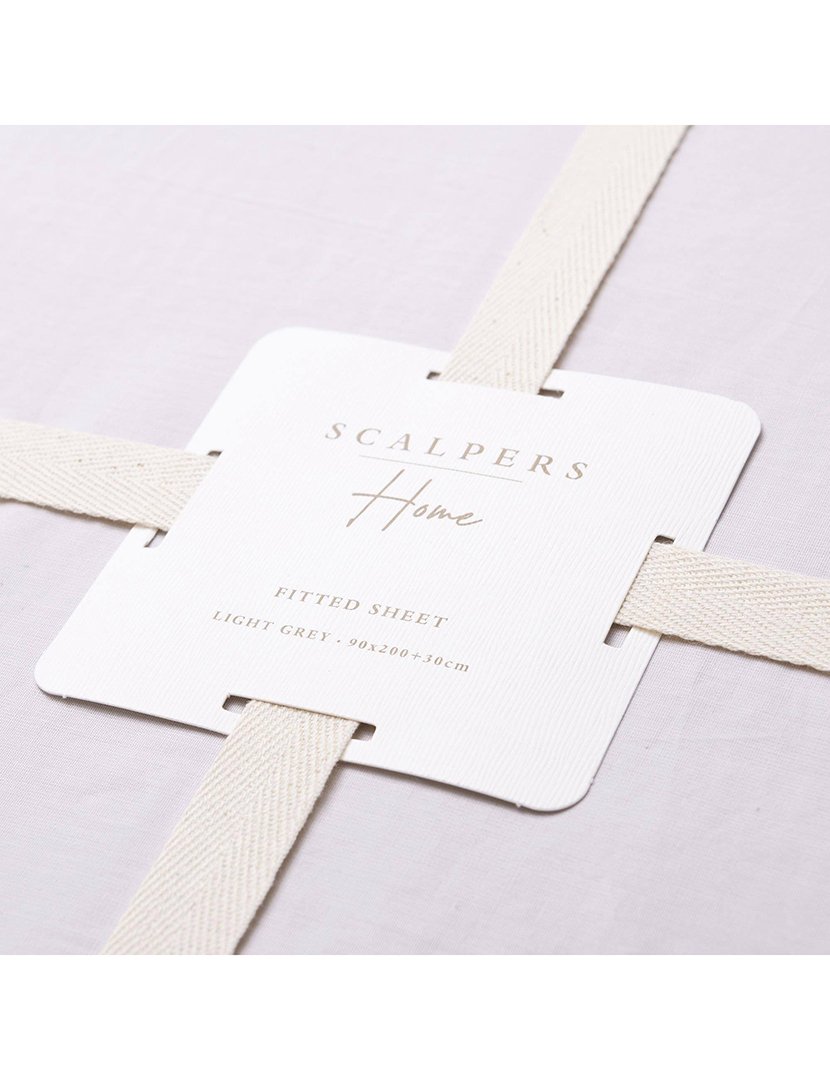 Lençol de Baixo com Elástico 90x200+30 cm Cinzento Claro