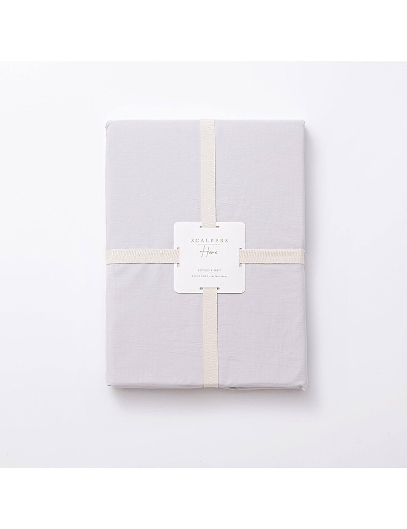 Lençol de Baixo com Elástico 90x200+30 cm Cinzento Claro