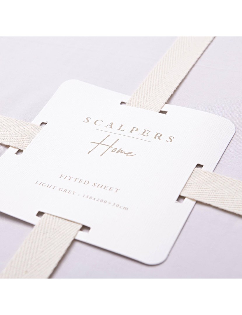 Lençol de Baixo com Elástico 150x200+30 cm Cinzento Claro