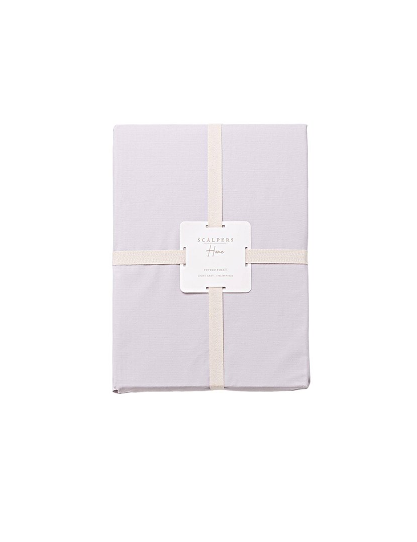 Lençol de Baixo com Elástico 150x200+30 cm Cinzento Claro