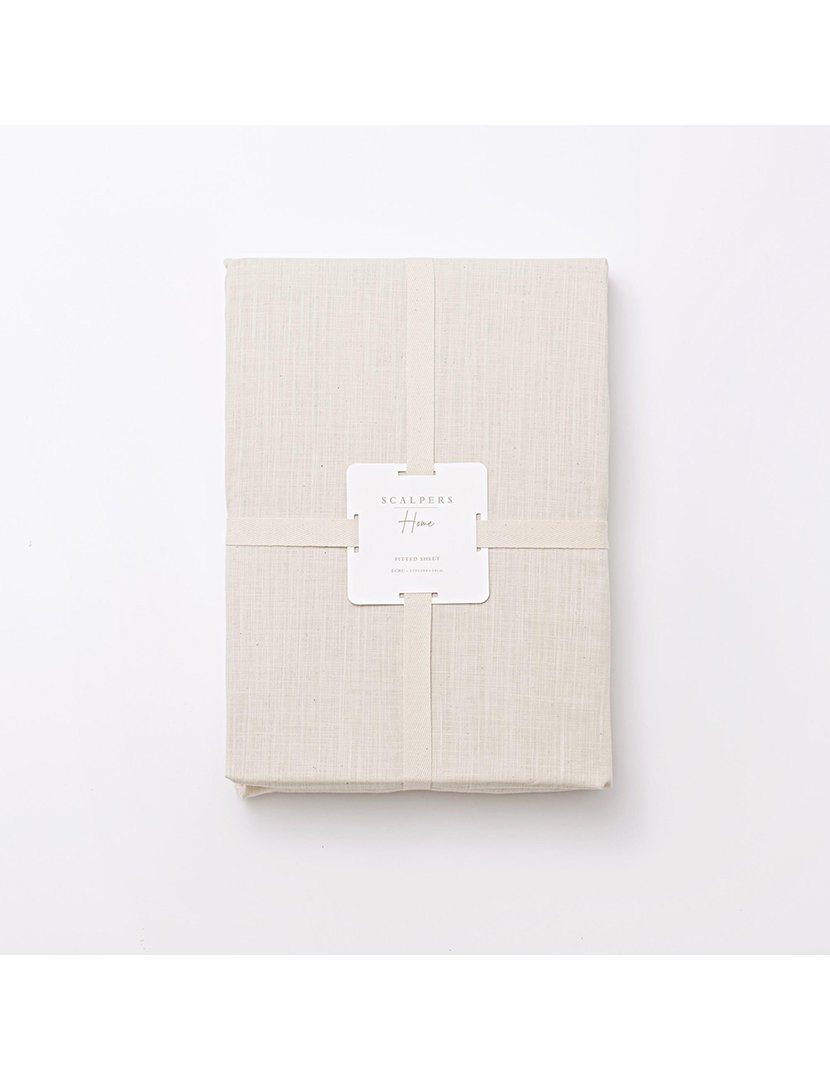 Lençol de Baixo com Elástico Ocre 150x200+30 cm Cru