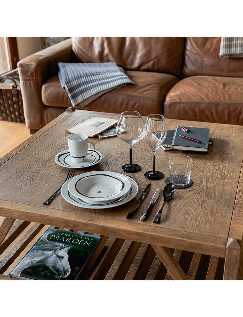 Conjunto 8 taças de champanhe em cristal 18,2cl Preto