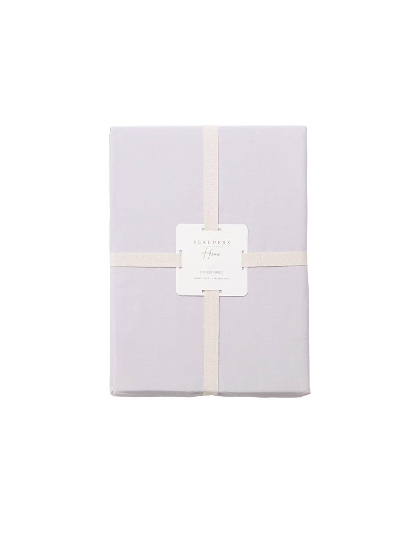 Lençol de Baixo com Elástico 180x200+30 cm Cinzento Claro