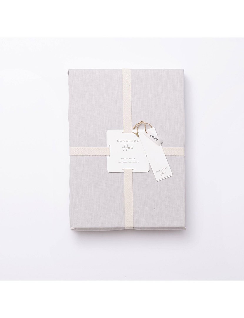 Lençol Elástico 180x200+30 cm Cinzento