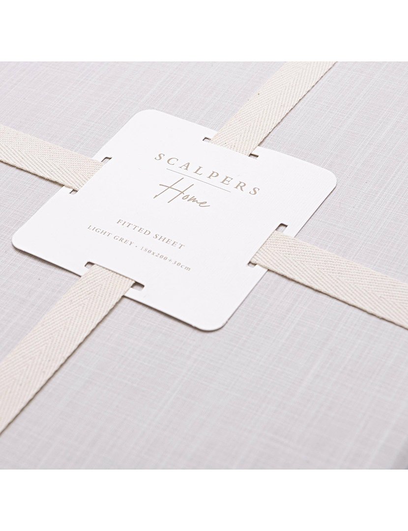 Lençol Elástico 180x200+30 cm Cinzento