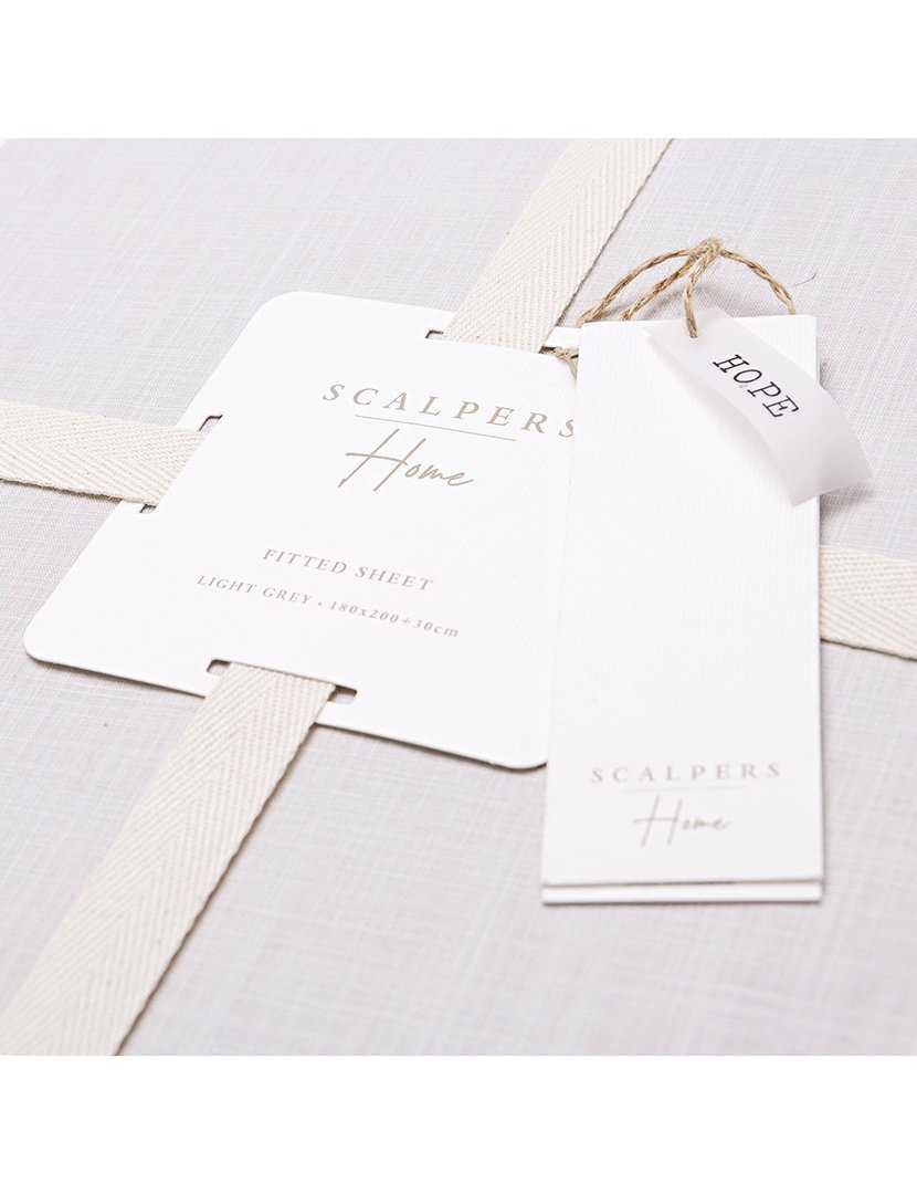 Lençol Elástico 180x200+30 cm Cinzento