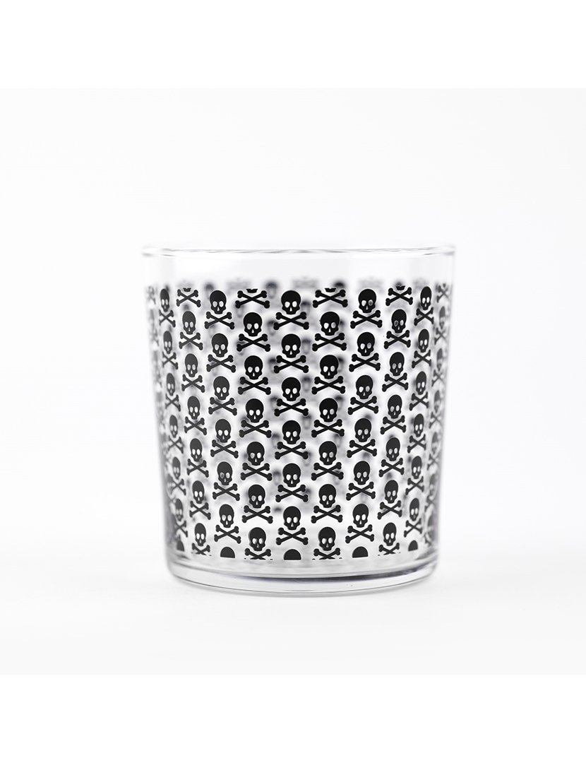 Conjunto 4 copos de água em formato caveira 35cl