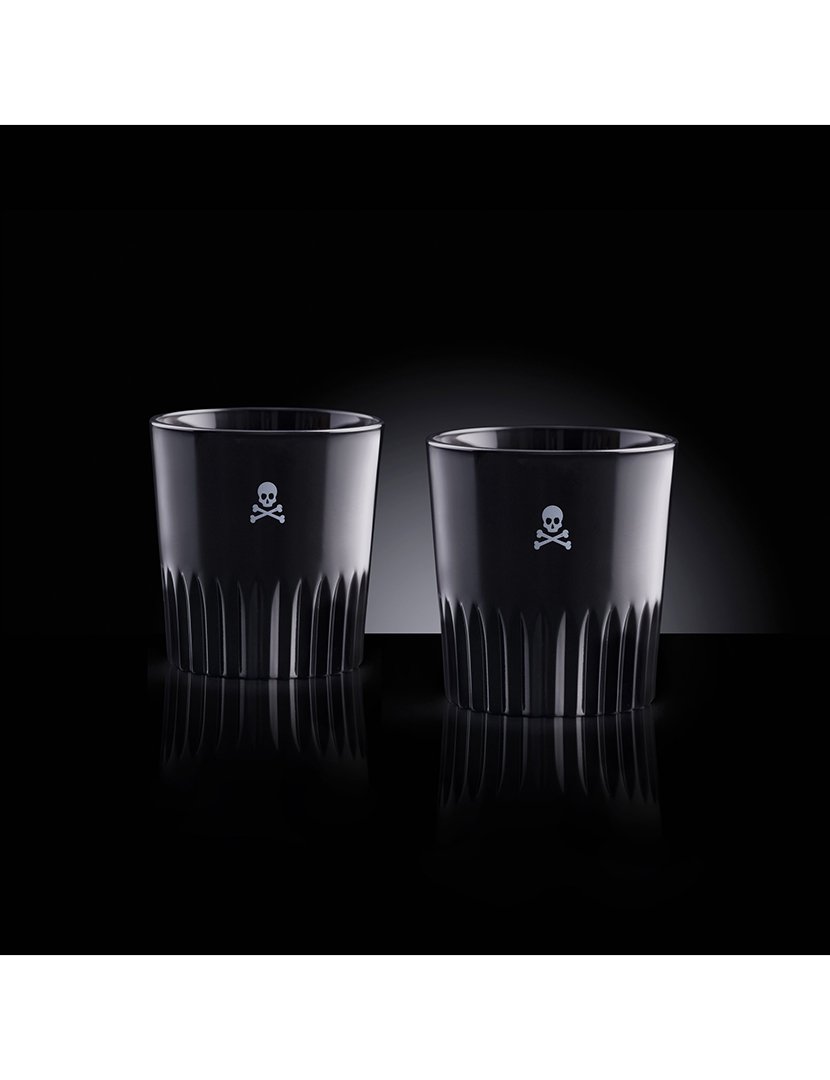 Conjunto 2 copos Whisky Preto 345ml