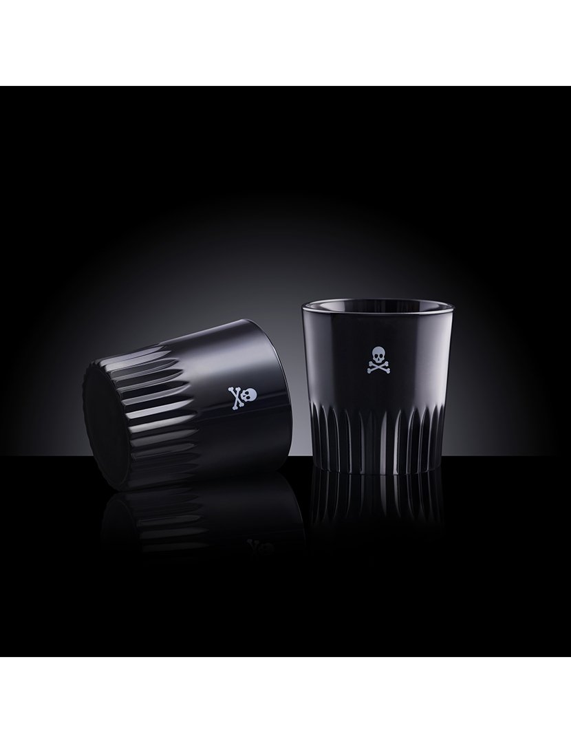 Conjunto 2 copos Whisky Preto 345ml