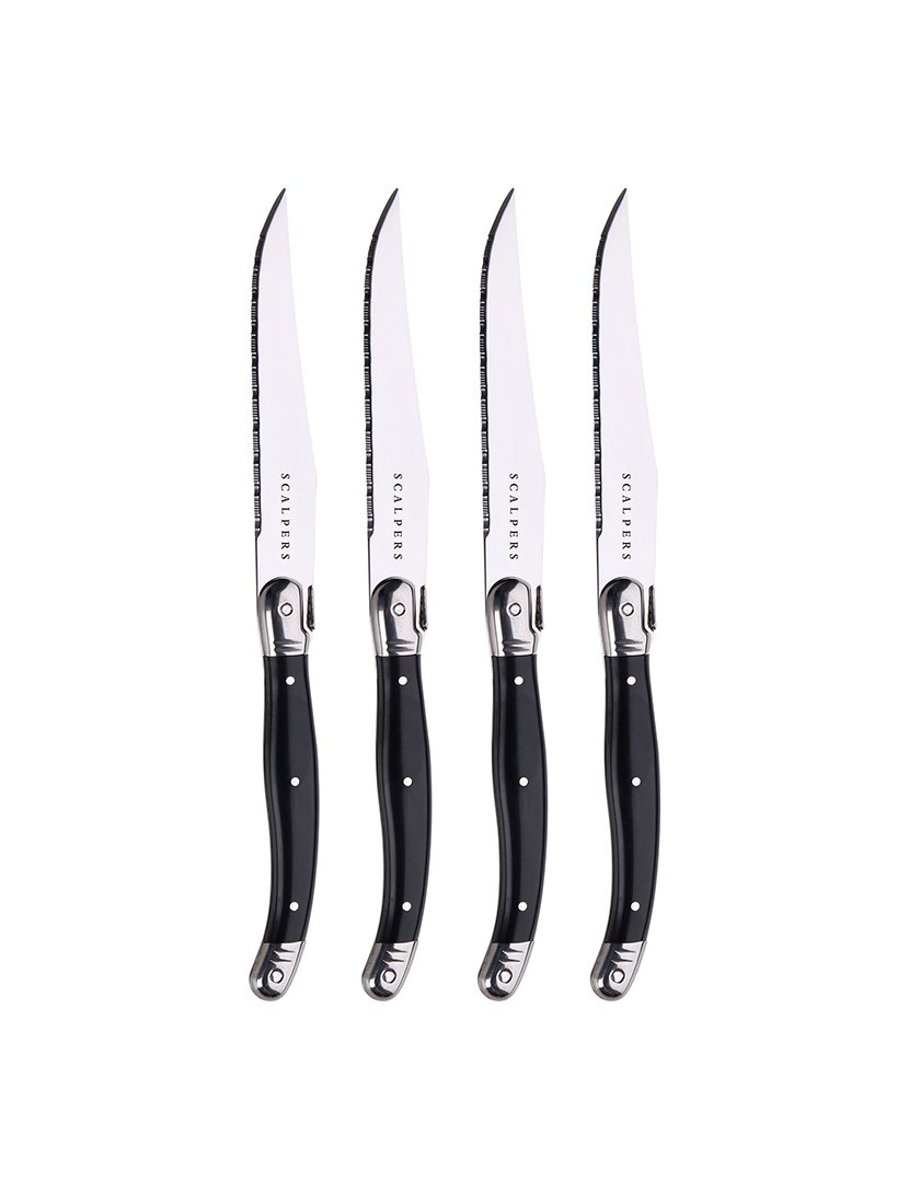 Conjunto 4 facas ergonômicas em aço inoxidável